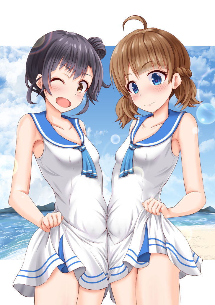 育と桃子のお腹あわせ